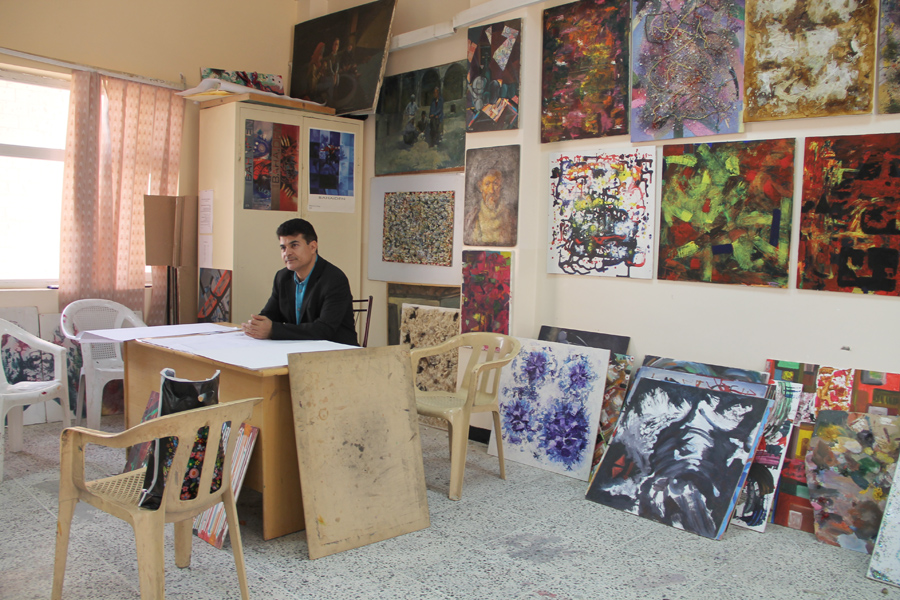 Wahbi Rasool, peintre et professeur à l'academie des arts de Sulaimany